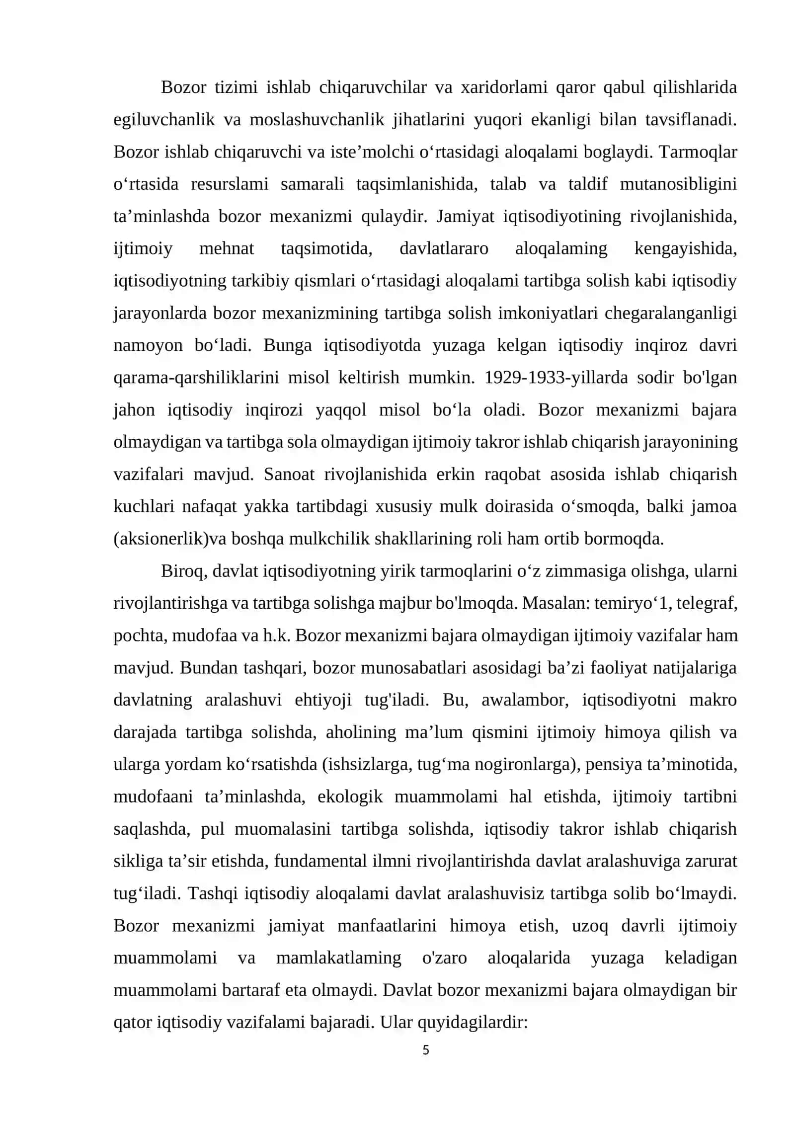 Iqtisodiyot faoliyatini davlat tomonidan tartibga solish samaradorligi 4