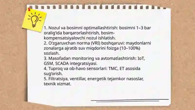 Tomchilatib sug‘orish tizimini joriy etish va optimallashtirish 4