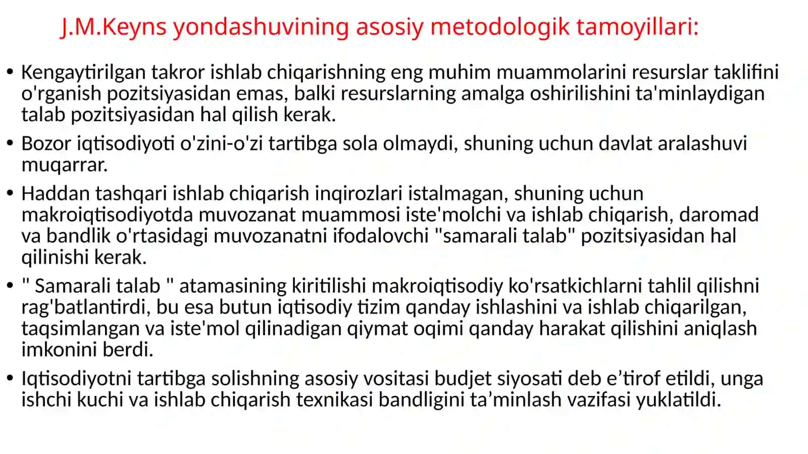 Keyns iqtisodi - iqtisodiy nazariya 4