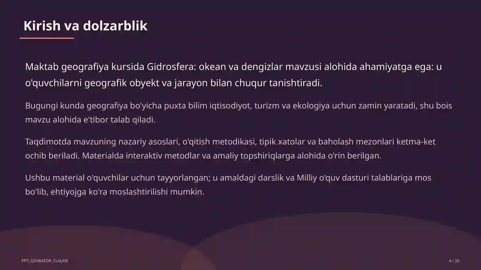 Gidrosfera: okean va dengizlar (6-sinf) 4