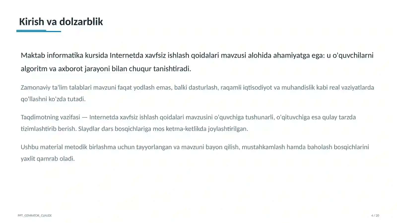 Internetda xavfsiz ishlash qoidalari (5-sinf) 4