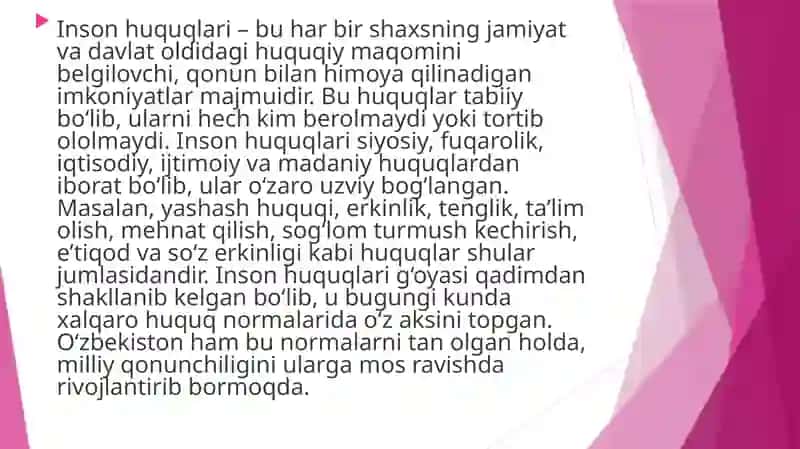 O’ZBEKISTONDA INSON HUQUQLARI VA KAFOLATINI YARATILISHI 4