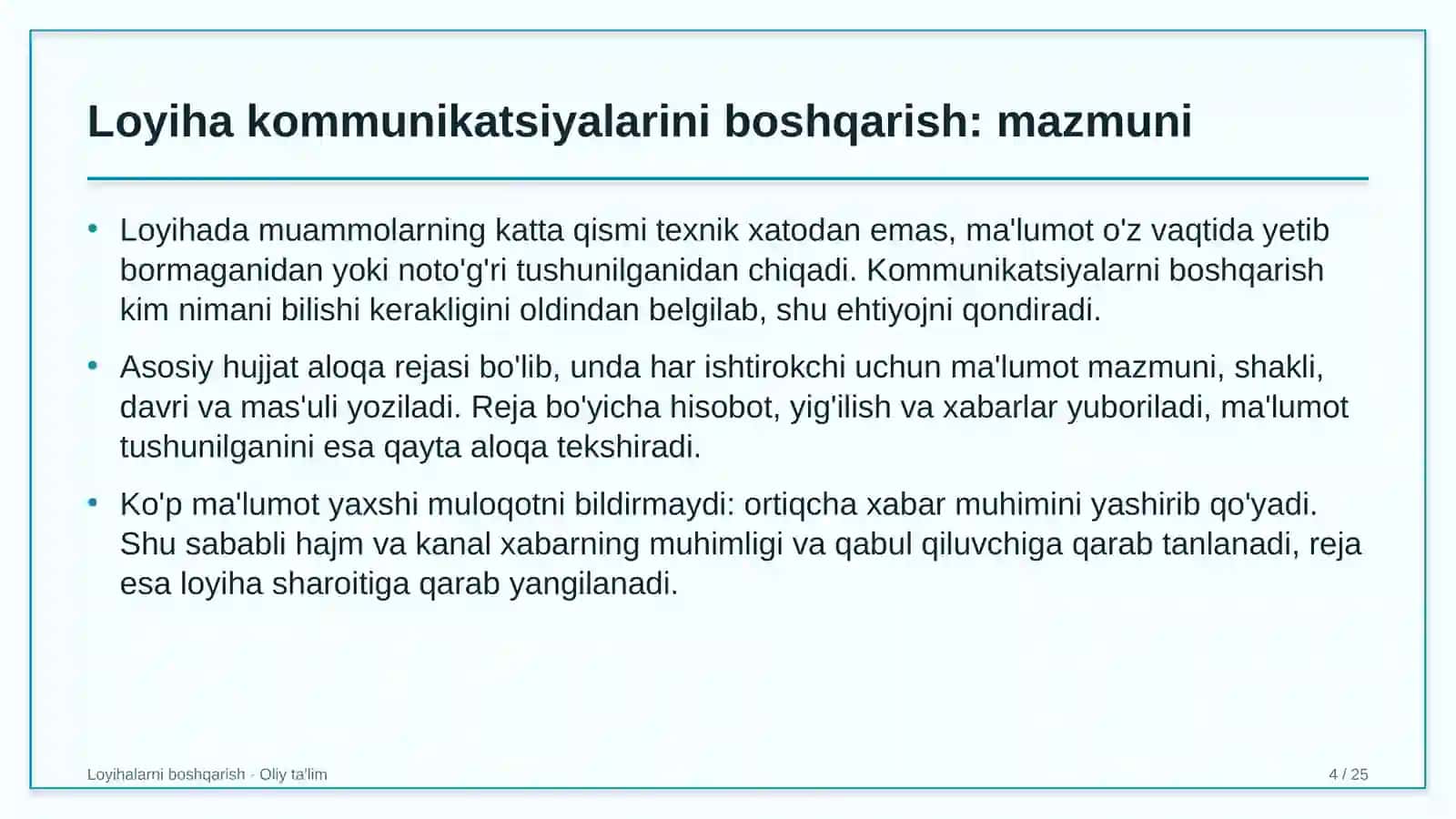qishloq vrachlik punktlarida loyiha kommunikatsiyalarini boshqarish 9168 4