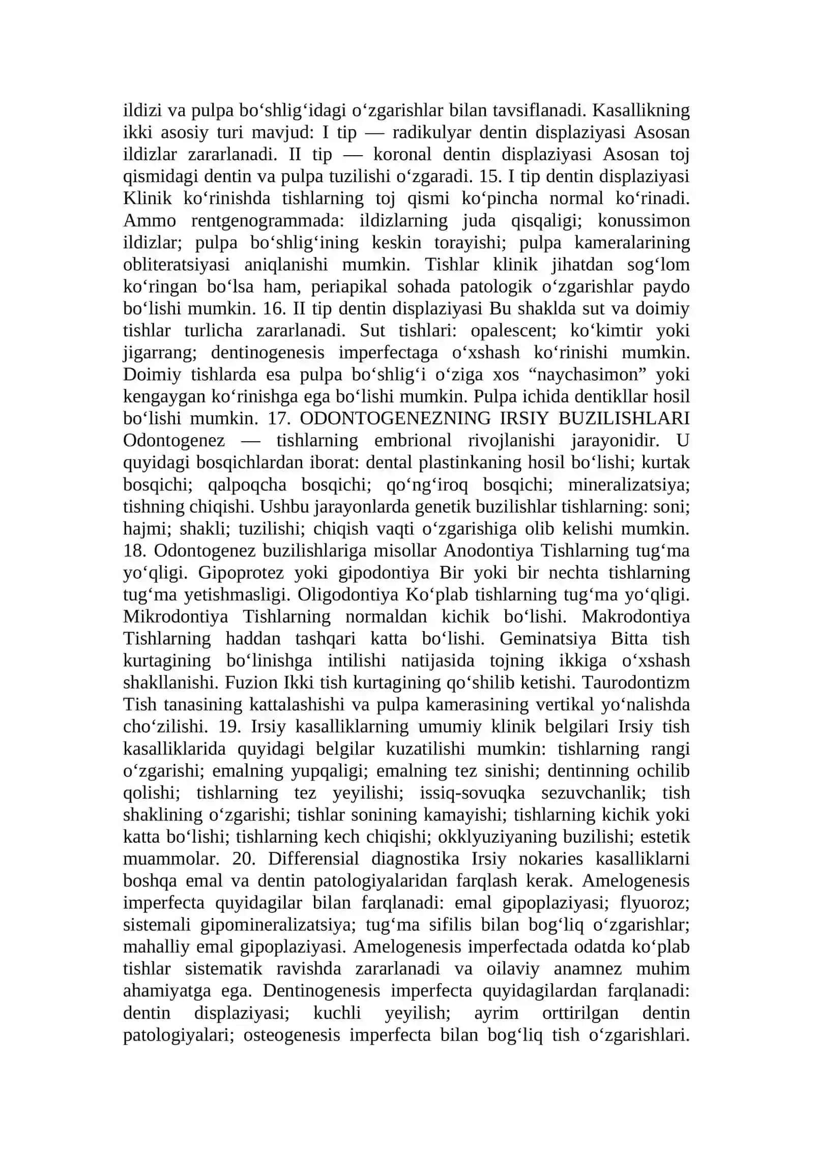 IRSIY XUSUSIYATGA EGA BO‘LGAN TISH QATTIQ TO'QIMALARINING NOKARIES KASALLIKLARI 4