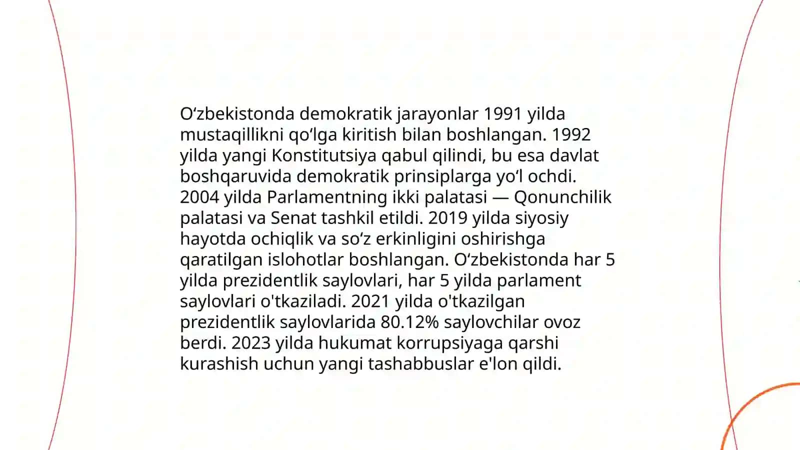 O‘zbekiston suveren,demokratik,huquqiy,ijtimoiy va dunyoviy davlat 4