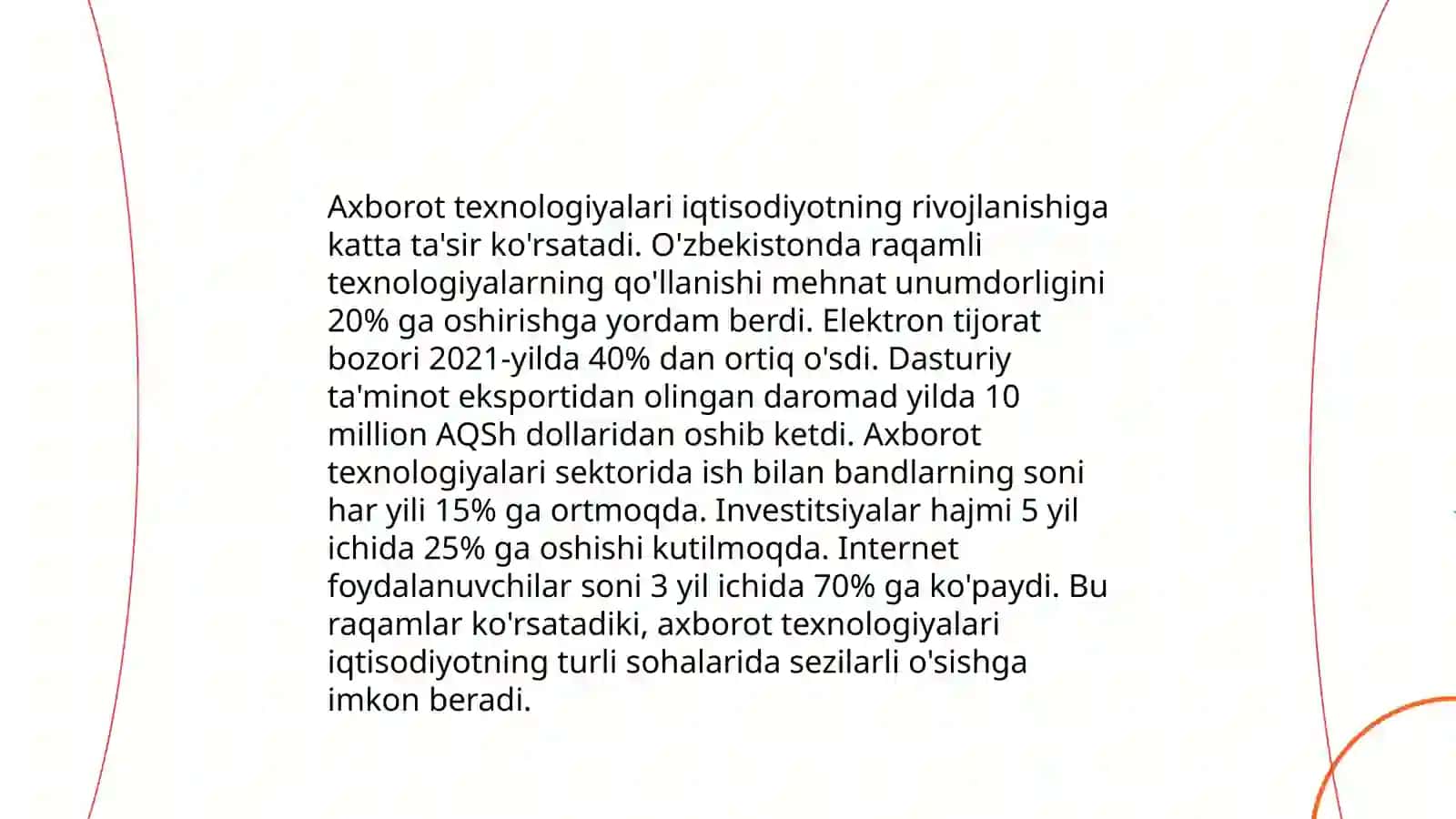 O‘zbekistonda axborot texnologiyalarini rivojlantirishning iqtisodiy – huquqiy asoslari 4
