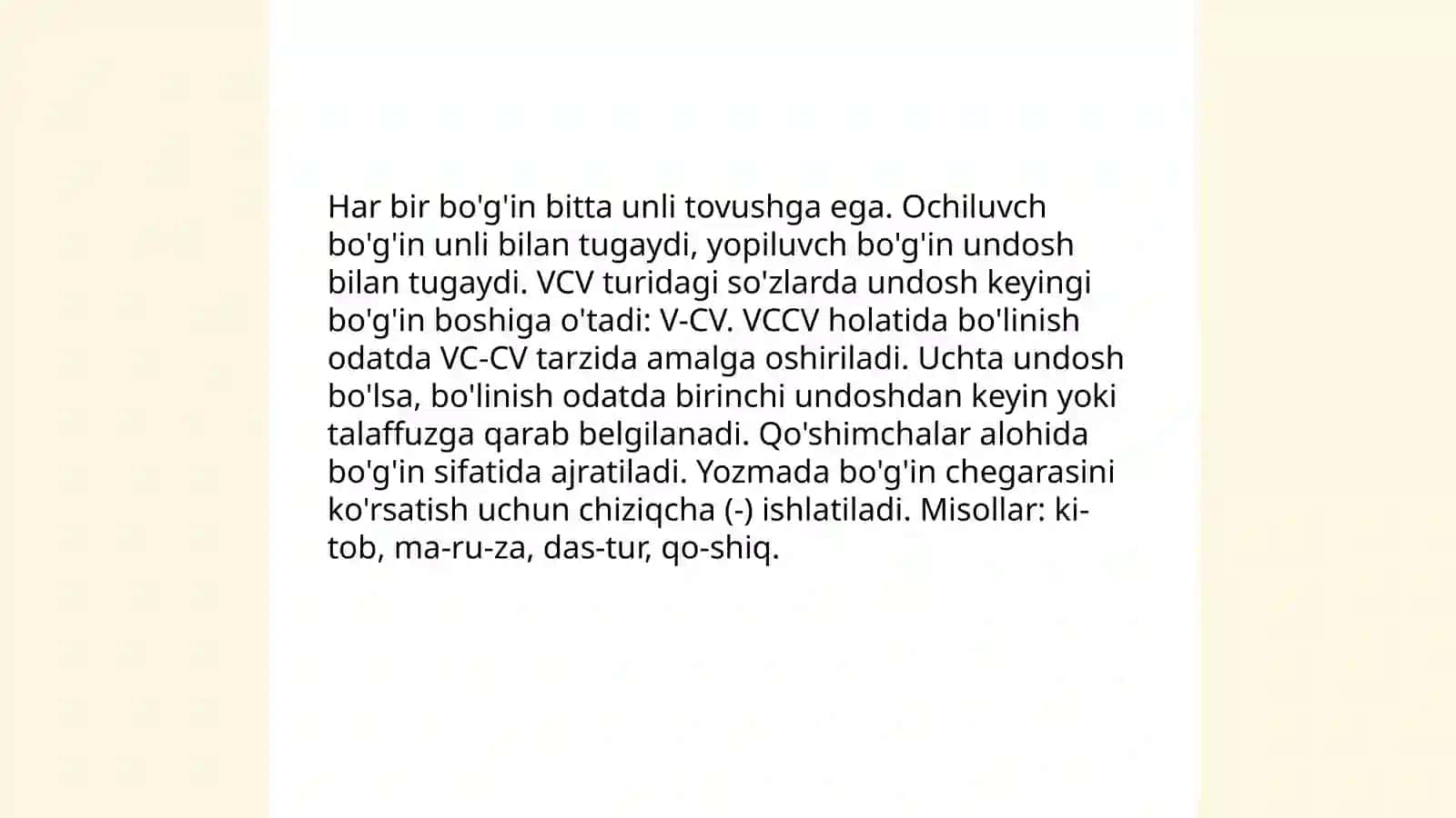 Fonetik va leksik ko'rinishidagi yozma ishlarni bajarish 4