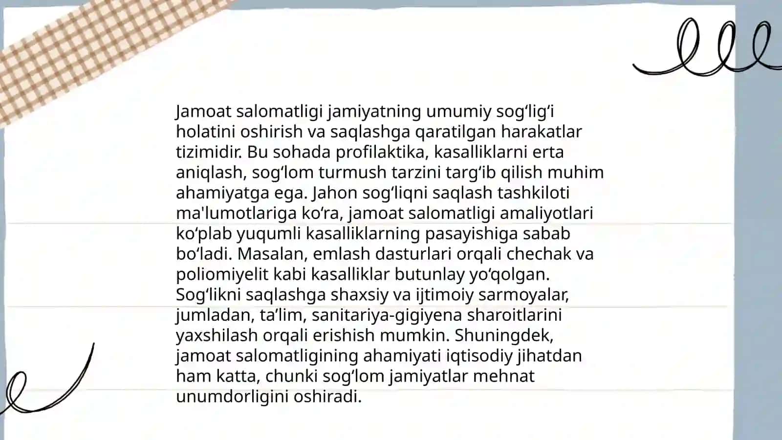 Jamoat Salomatligi Asosiy Tushunchalari va Omillar 4