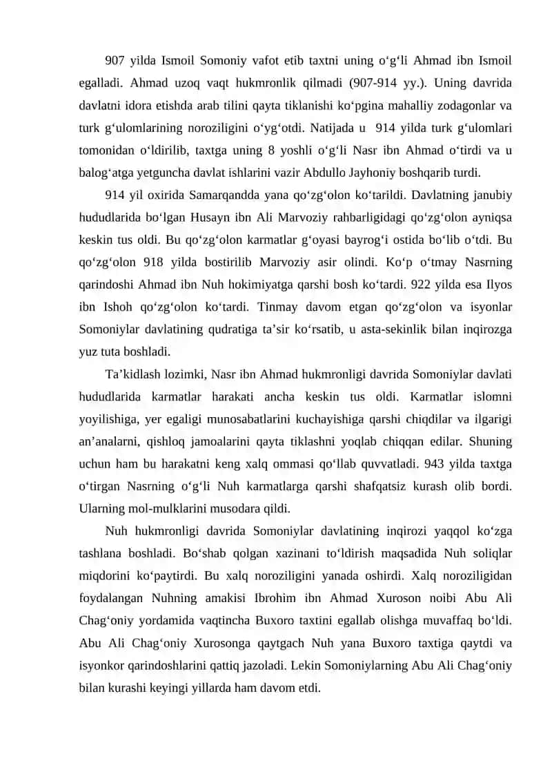 Somoniyalar Davlatining Boshqaruv Tartibi 4