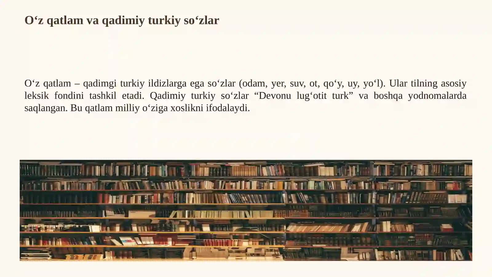 O‘ZBEK TILI LUG‘AT TARKIBINING TARIXIY TARAQQIYOTI 4