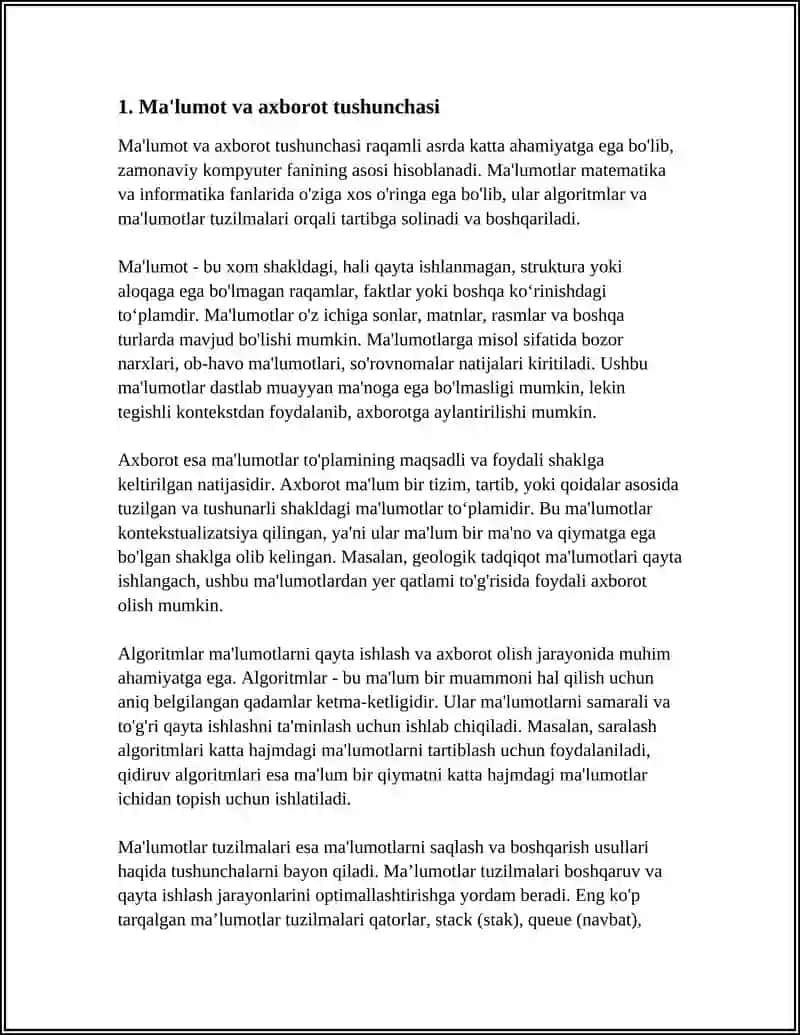 MA'LUMOTLAR ALGARITIMLAR VA MAʼLUMOTLAR TUZILMASI TUSHUNCHALARI 4