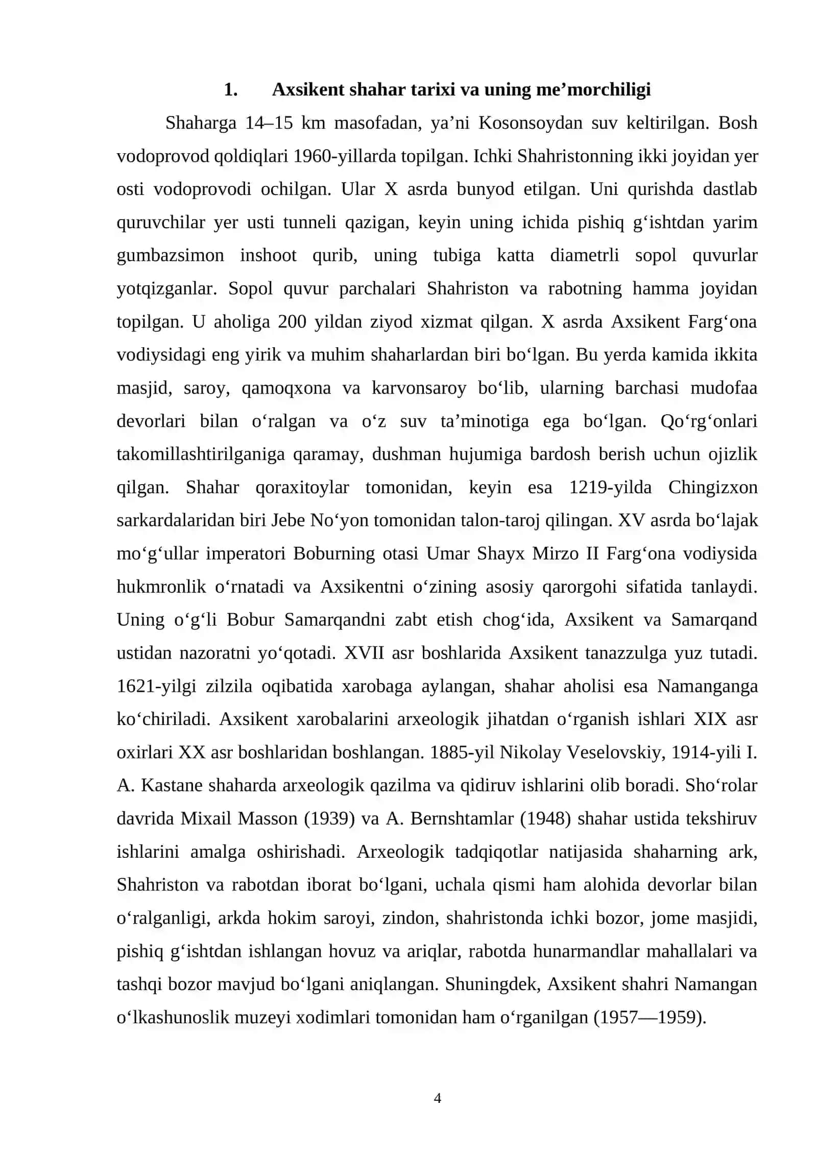 Qadimgi va o'rta asrlarda Axsikent manba va adabiyotlar 4
