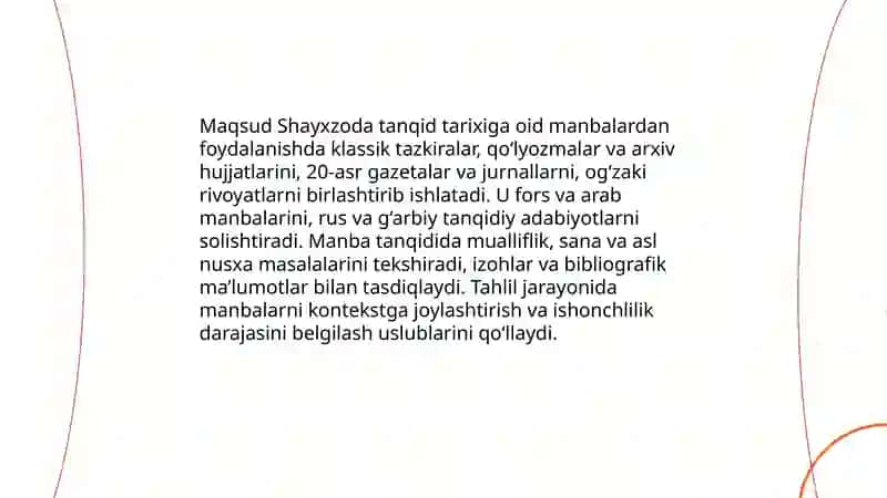 Maqsud Shayxzodaning adabiy-tanqidiy qarashlarida tazkirachilik va tanqid tarixiga oid ishlari 4