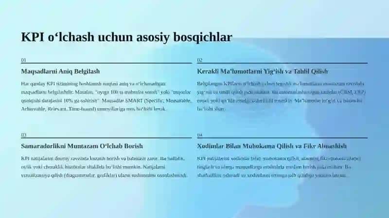 KPI Tizimi Orqali Xodimlarning Ish Unumdorligini O‘lchash Usullari 4