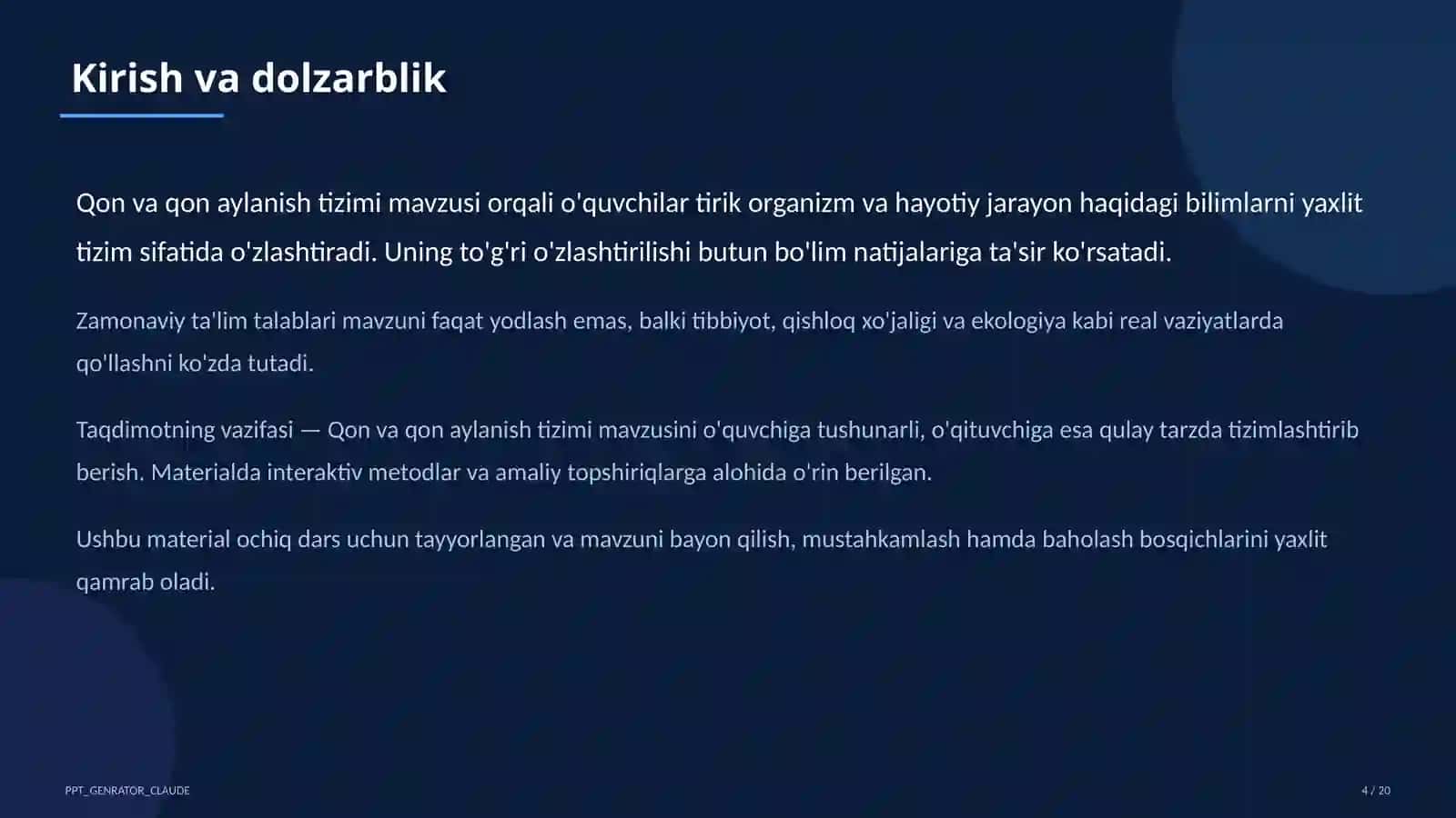 Qon va qon aylanish tizimi (8-sinf) 4