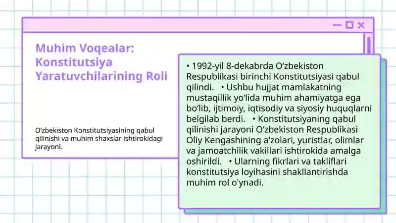 Mustaqil O‘zbekiston Konstitutsiyasining yaratilishi 4