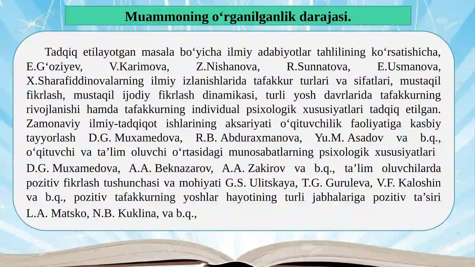 BO‘LAJAK O‘QITUVCHILARDA POZITIV TAFAKKURNI RIVOJLANTIRISHNING PSIXOLOGIK XUSUSIYATLARI 4