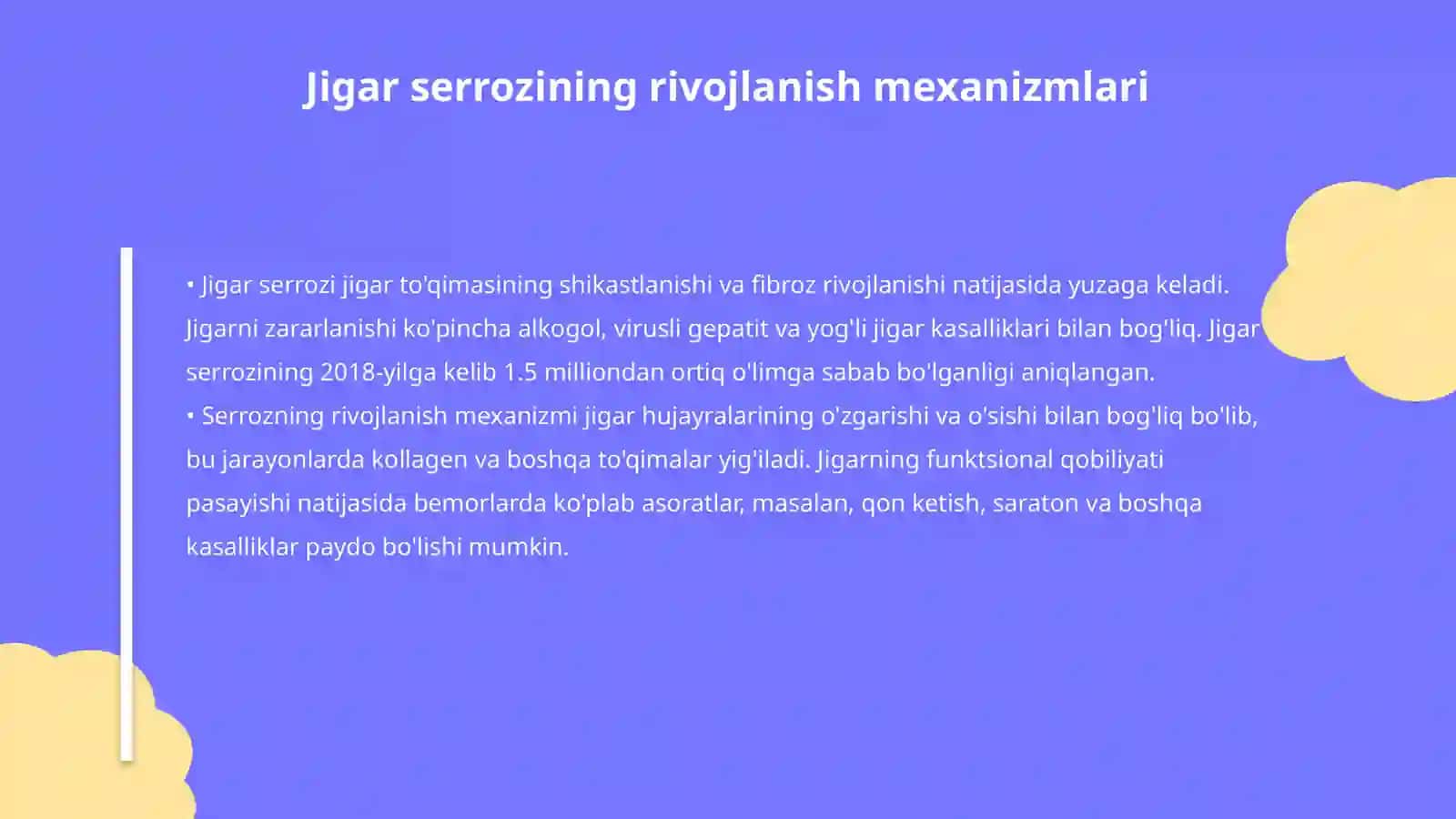 Parkreatit va jigar serrozi haqida 4
