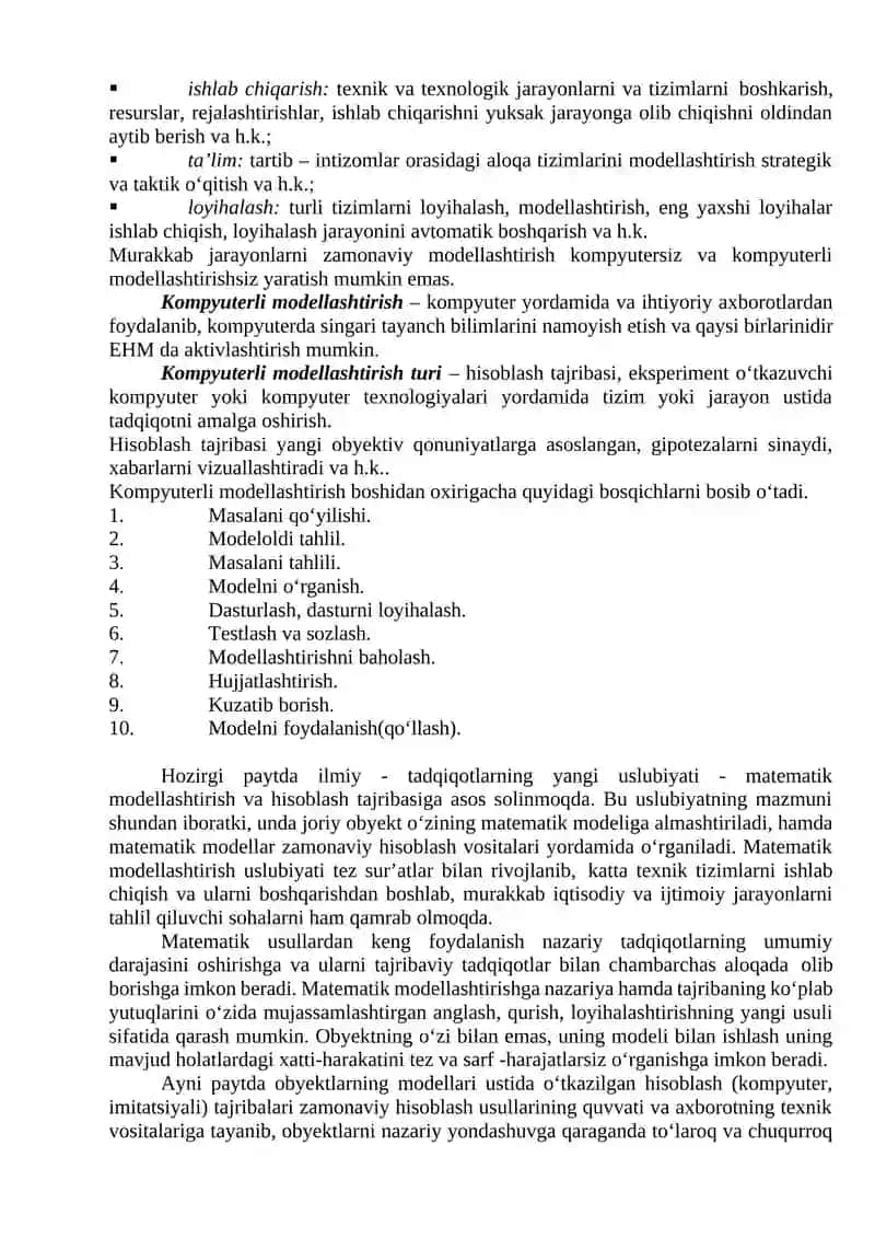 Qurilmalar yaratishda modellar va modellashtirish 4