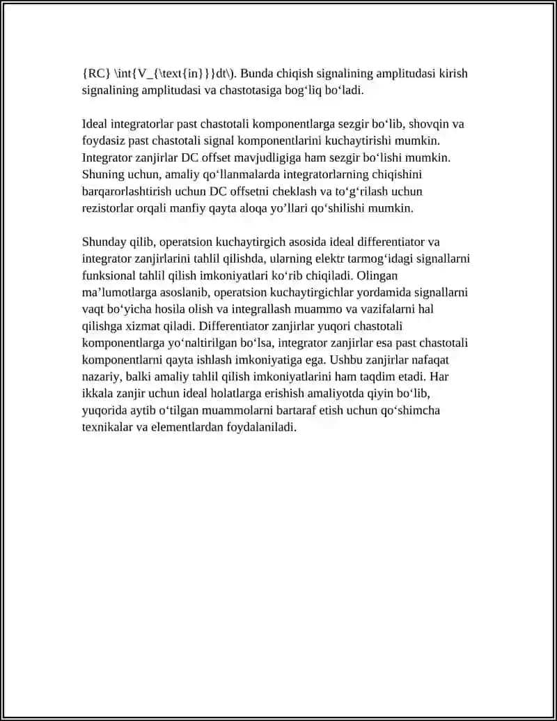 DIFFERENTSIALLAVCHI VA INTEGRALLOVCHI ZANJIRLARNI TADQIQ ETISH 4