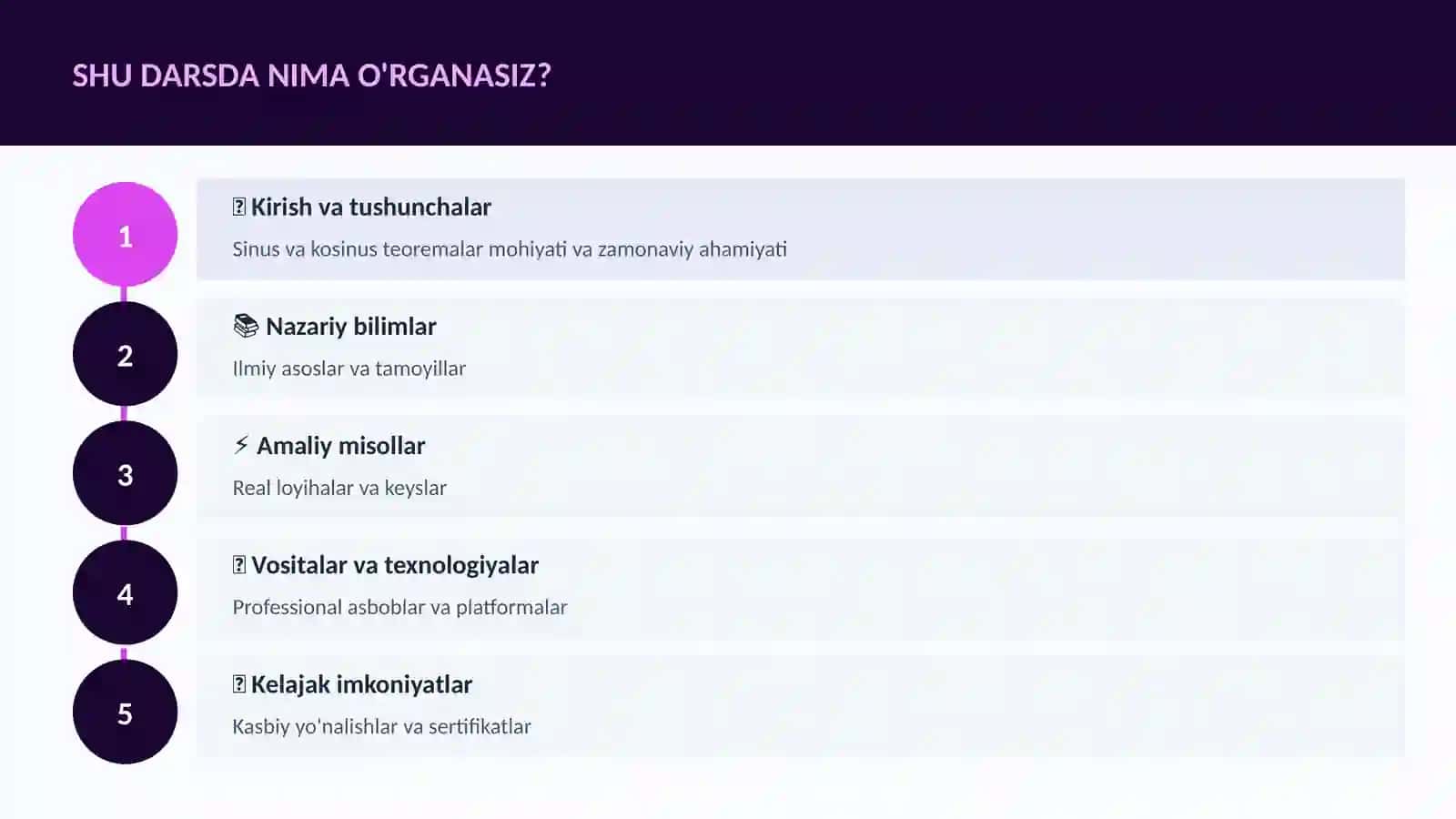 Sinus va kosinus teoremalar 4
