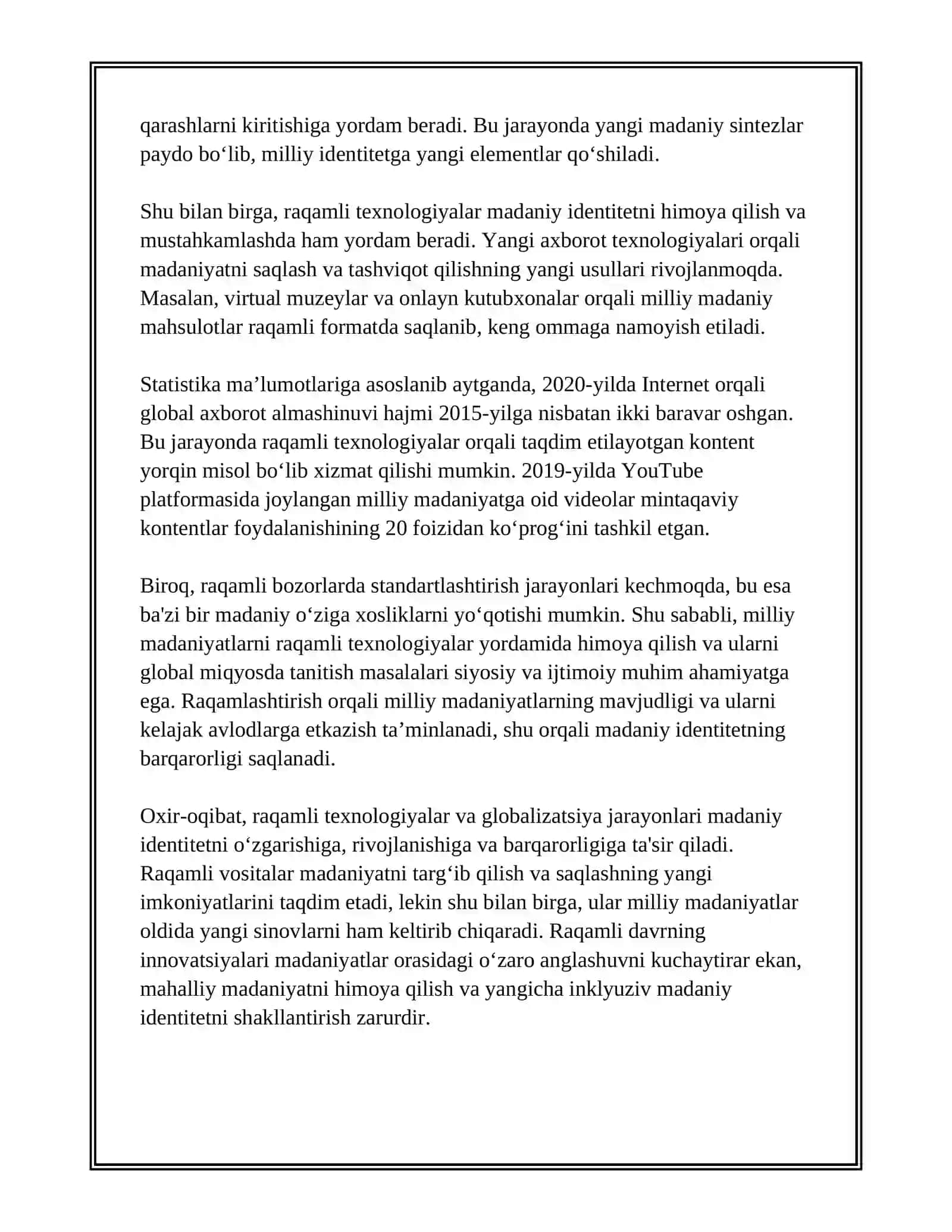 GLOBALLASHUV SHAROITIDA RAQAMLI TEXNOLOGIYALARNING IJTIMOIY-MADANIY VA KOMMUNIKATIV AHAMIYATI 4