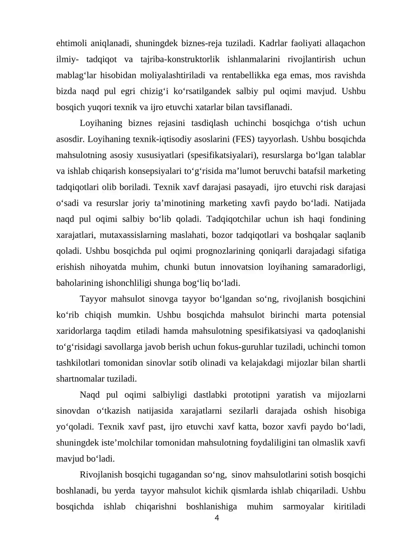Innovatsion loyihaning samaradorligi 4