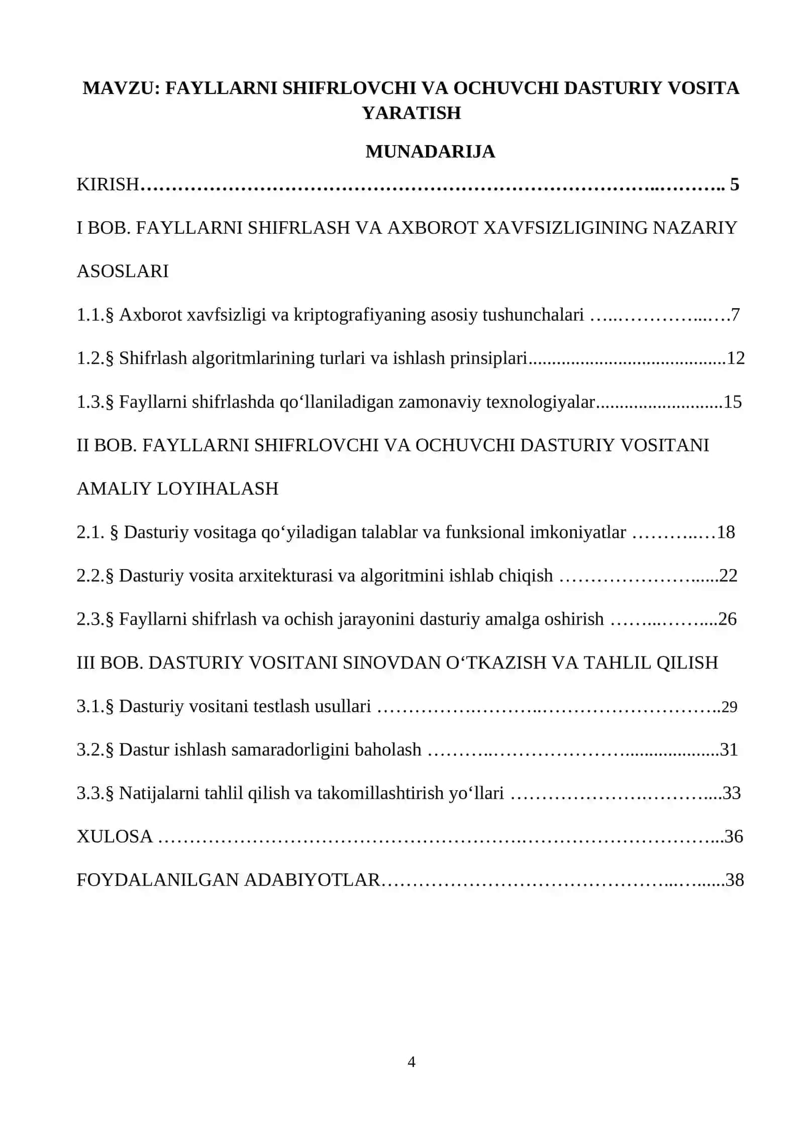 Fayllarni shifrlovchi va ochuvchi dasturiy vosita yaratish 4