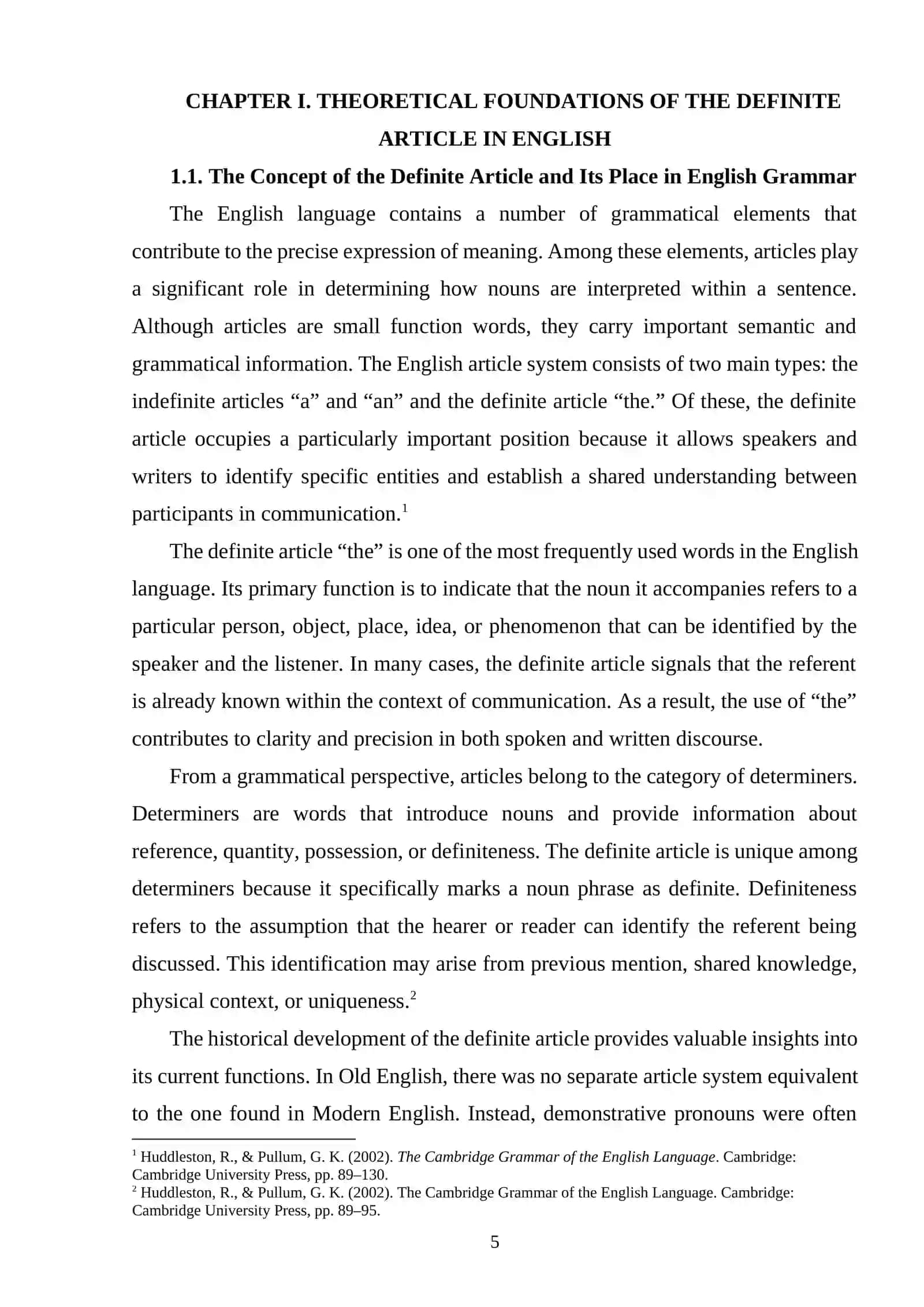 Specifying and Generic Functions of the Definite Article 4