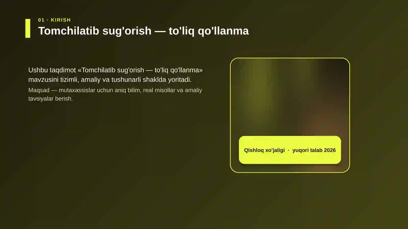 Tomchilatib sug'orish — to'liq qo'llanma 4