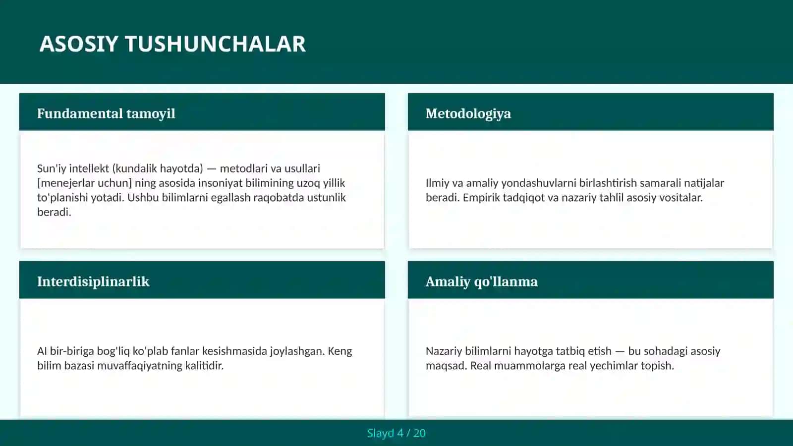 SUN'IY INTELLEKT (KUNDALIK HAYOTDA) — METODLARI VA USULLARI [MENEJERLAR UCHUN] 4