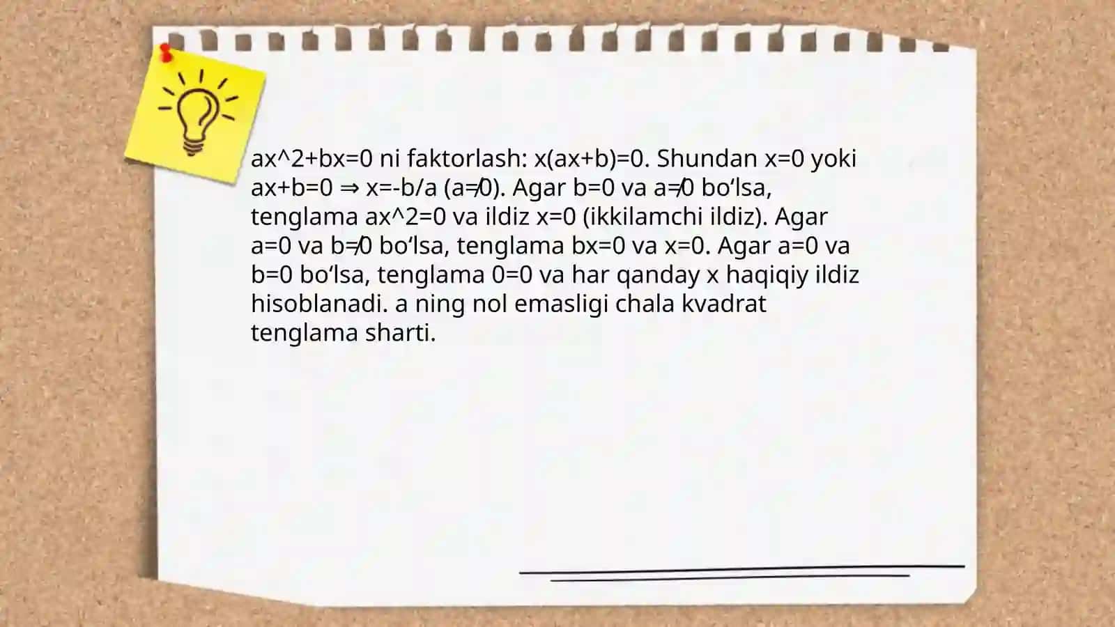 Chala kvadrat tenglmalar 4