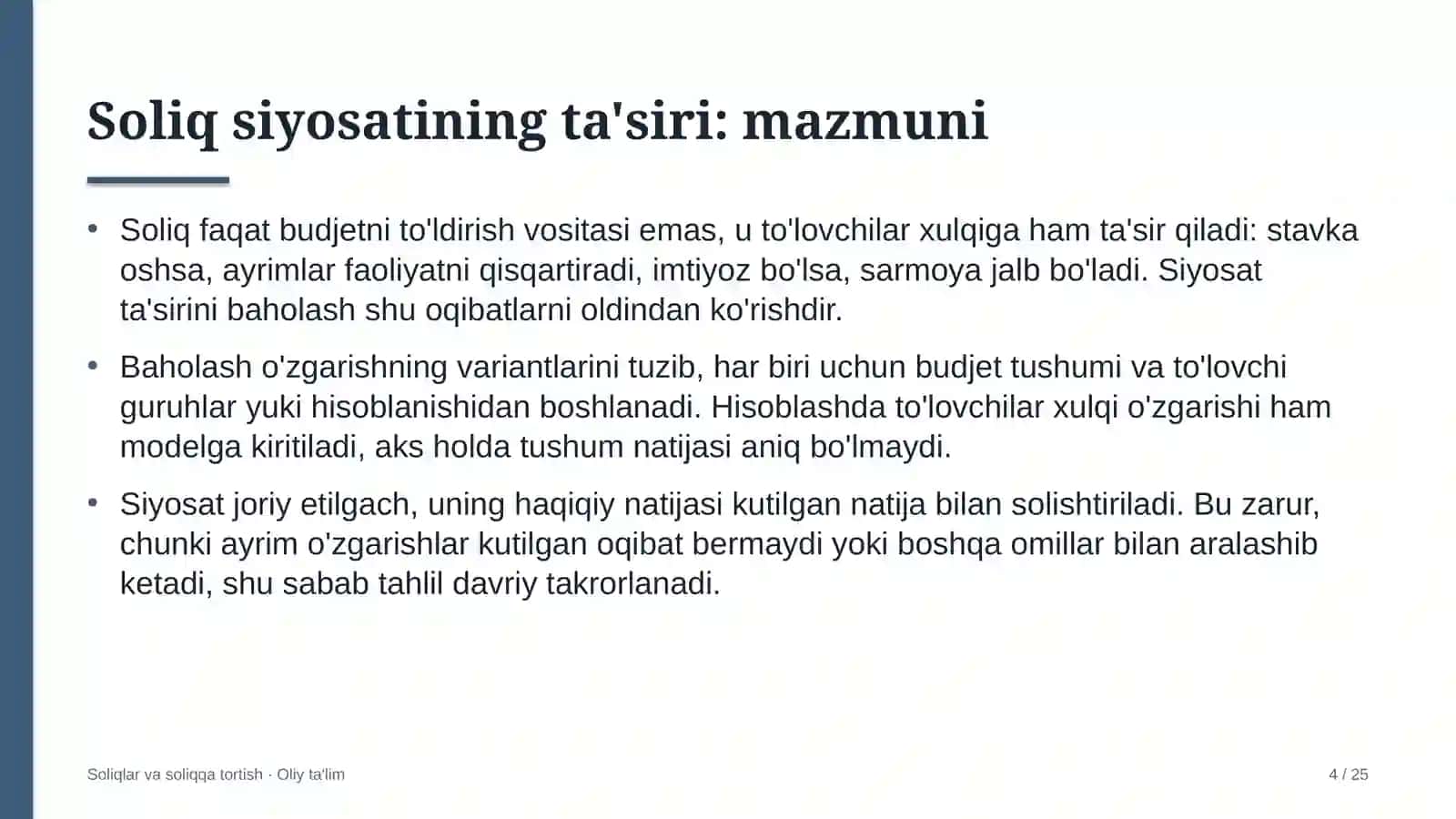 Davlat byudjeti tizimida soliq siyosatining ta'siri 4