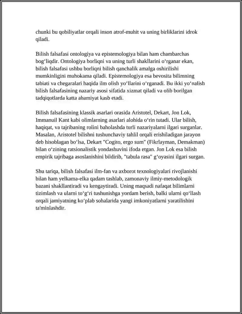 BILISH FALSAFASI 4