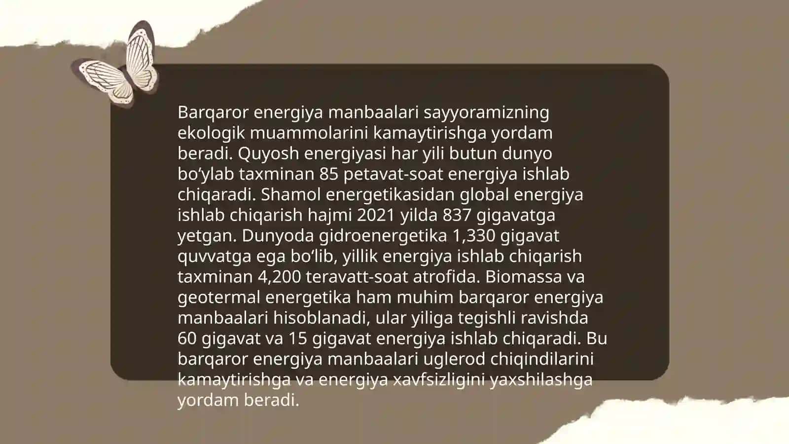 Energetika va Atrof-Muhit O`rtasidagi Munosabat 4