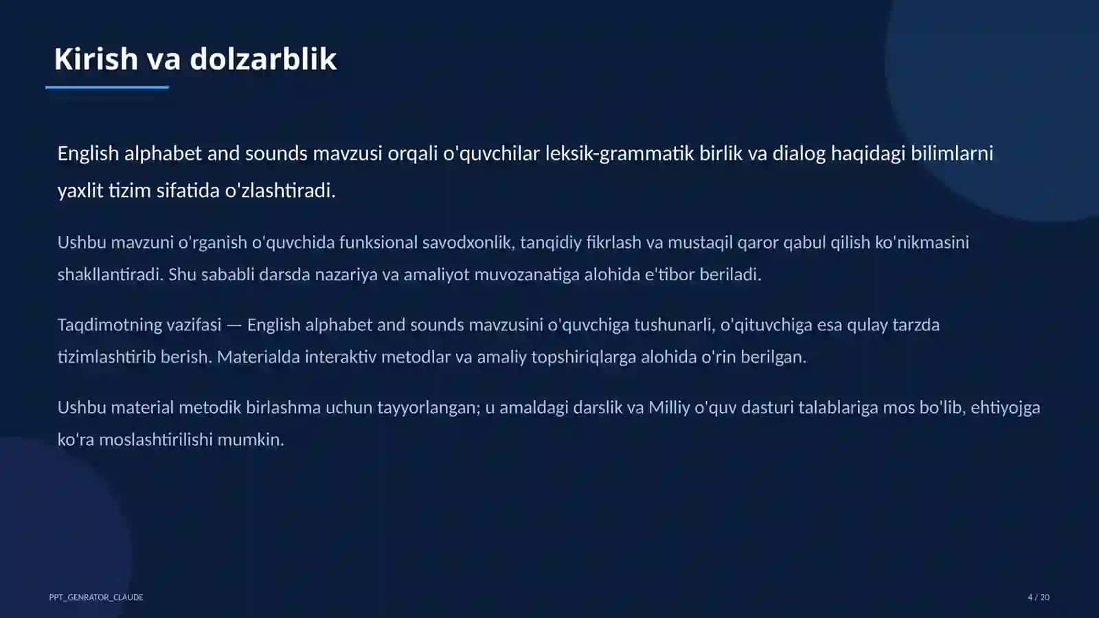 Ingliz tili (1– 11) 4