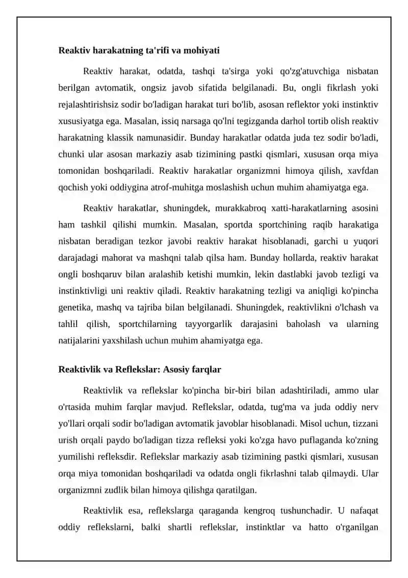 Reaktiv harakat: Asoslar va tushunchalar 4