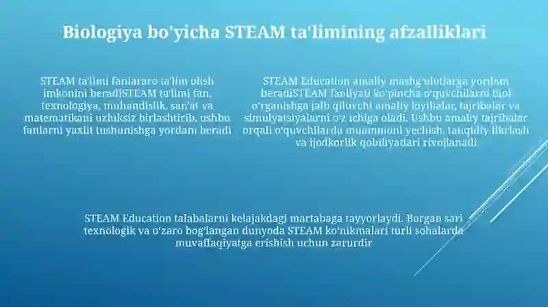 Steam Ta'Limi Asosida Biologiya Darslarini Tashkil Etish 4