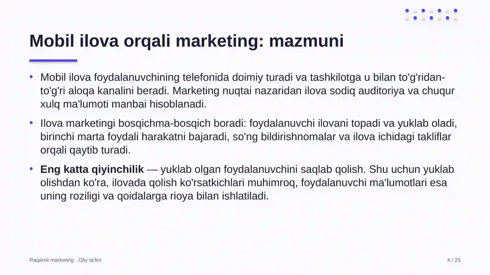 qon quyish markazlarida mobil ilova orqali marketing 3555 4