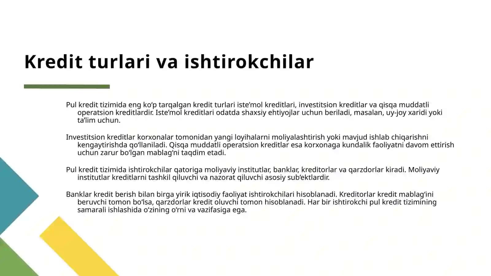 PUL KREDIT TIZIMI 4