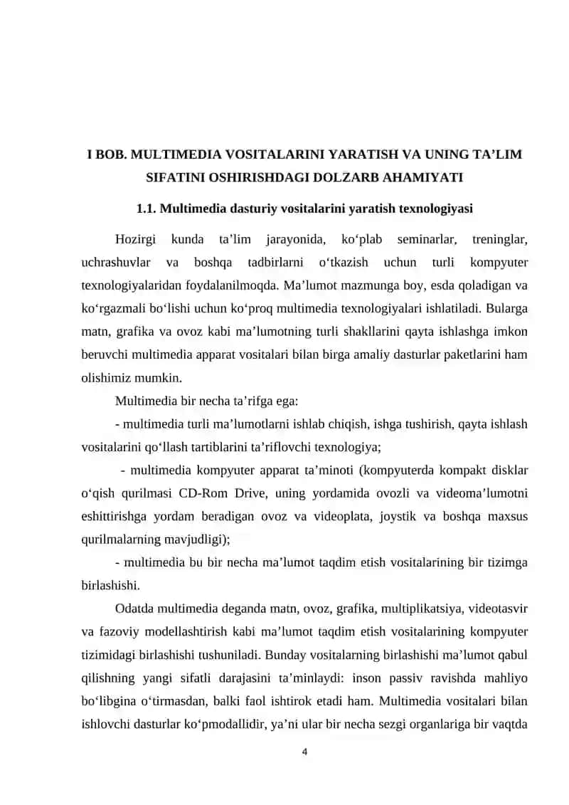 MAKTABGACHA TA’LIMDA MULTIMEDIALI TEXNOLOGIYALAR HAQIDA MA’LUMOT 4