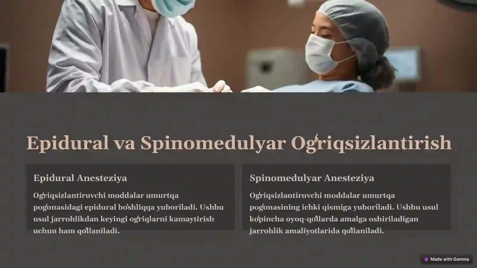 Umumiy Ogʻriqsizlantirishning Yangi Usullari 4