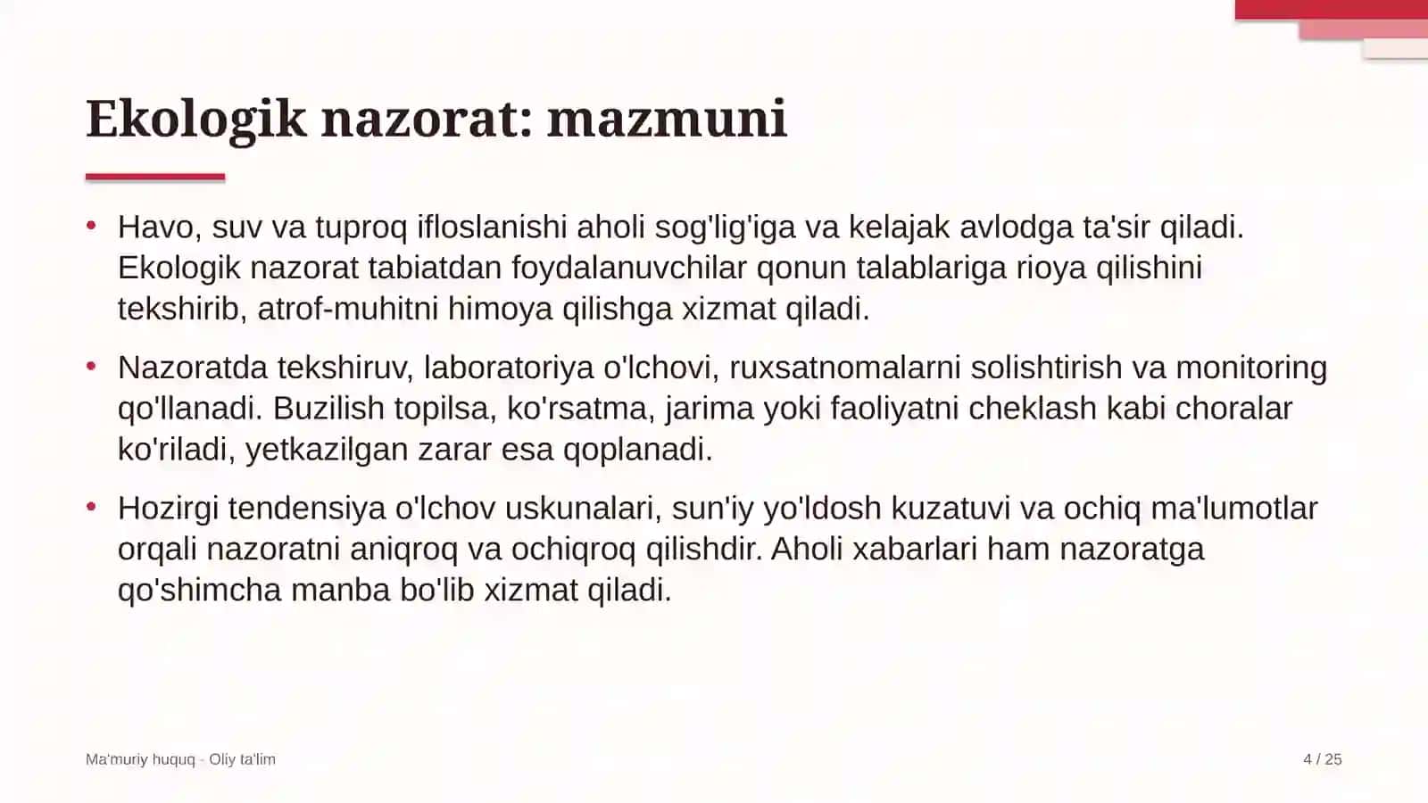 Bolalar musiqa va san'at maktablarida ekologik nazorat 4