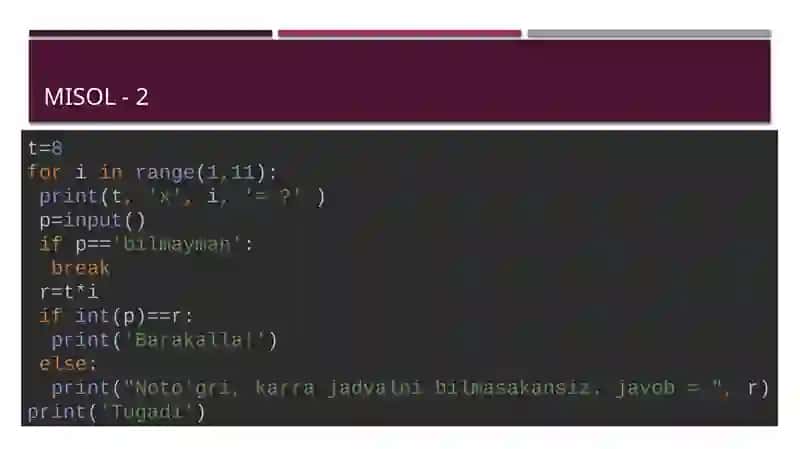 PYTHON. 11-dars 4