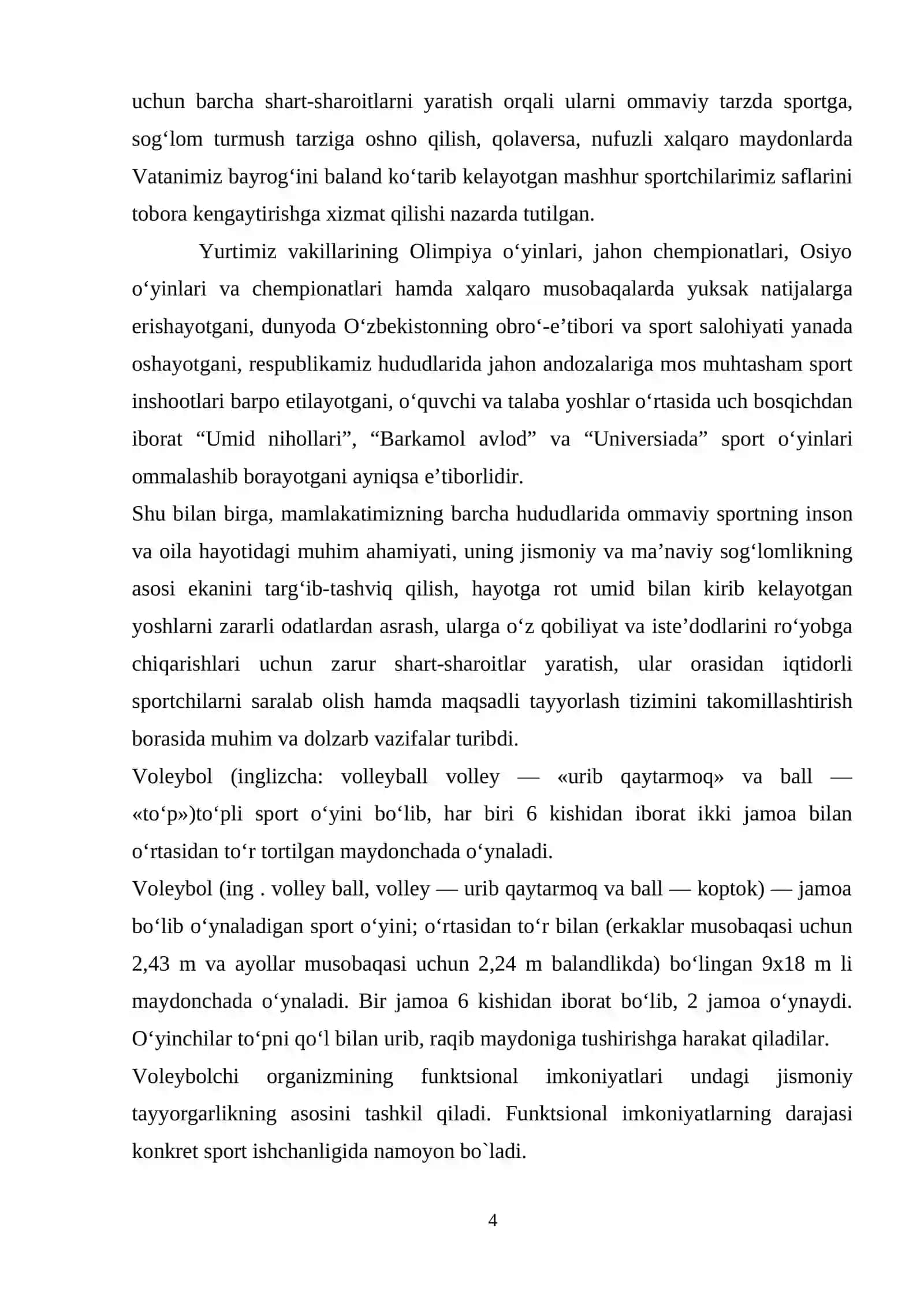 Voleybol o'yinida libero o'yinchisini xarakatlanish taktikasi 4