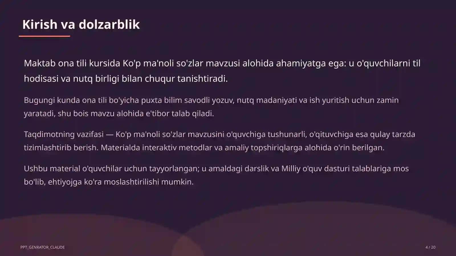 Ko'p ma'noli so'zlar (5-sinf) 4