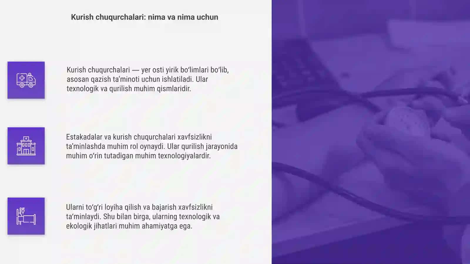 Estakadalar va kurish chuqurchalari 4