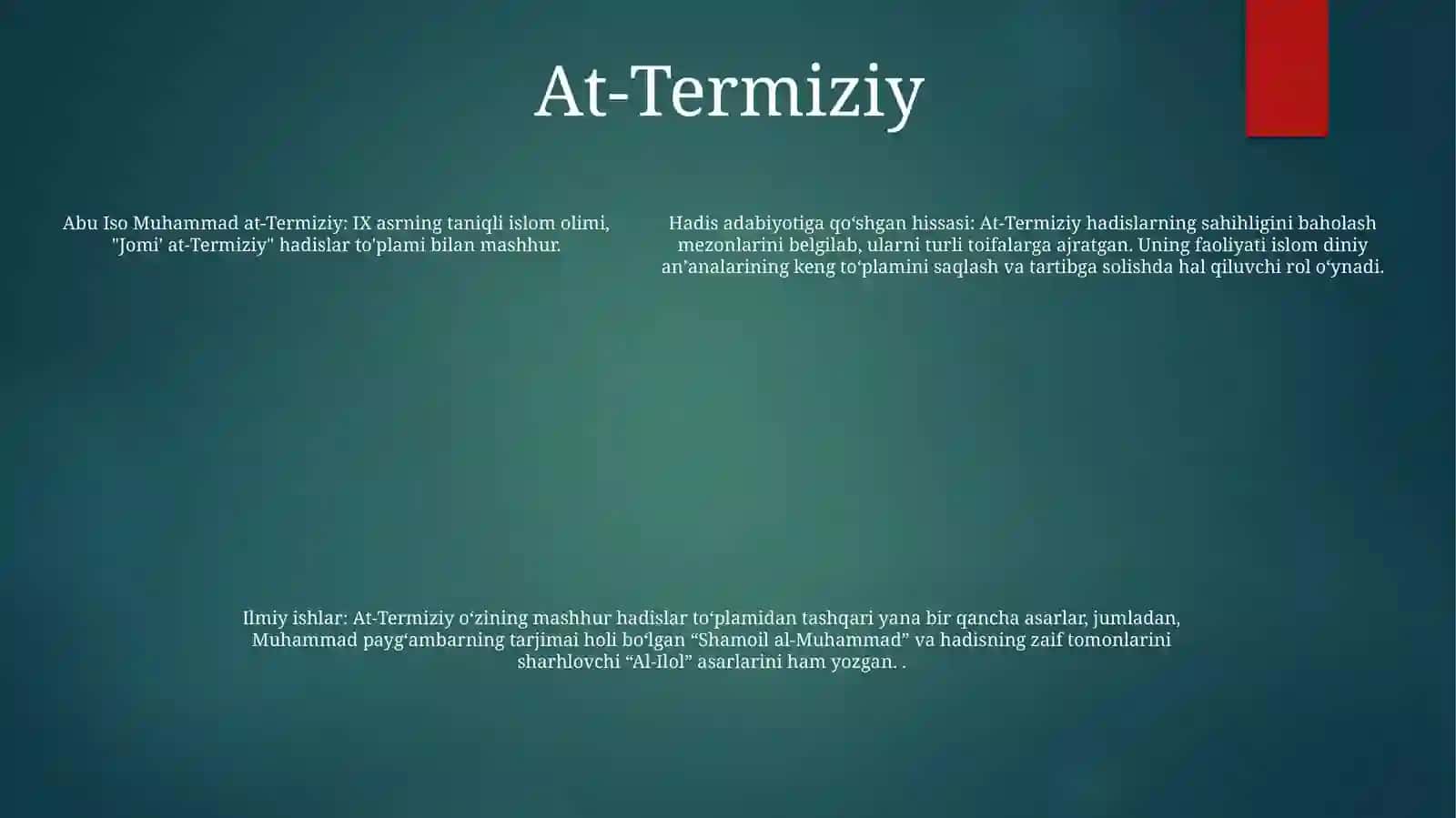 Yurtimiz Allomalarining Islom Diniga Qo'Shgan Hissasi 4