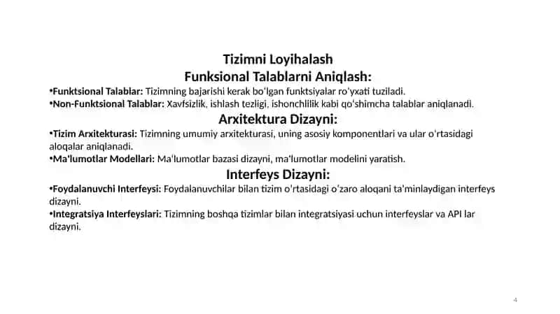 Iqtisodiy axborot  tizimlarini (IAT) loyihalashtirish    bosqichlari 4