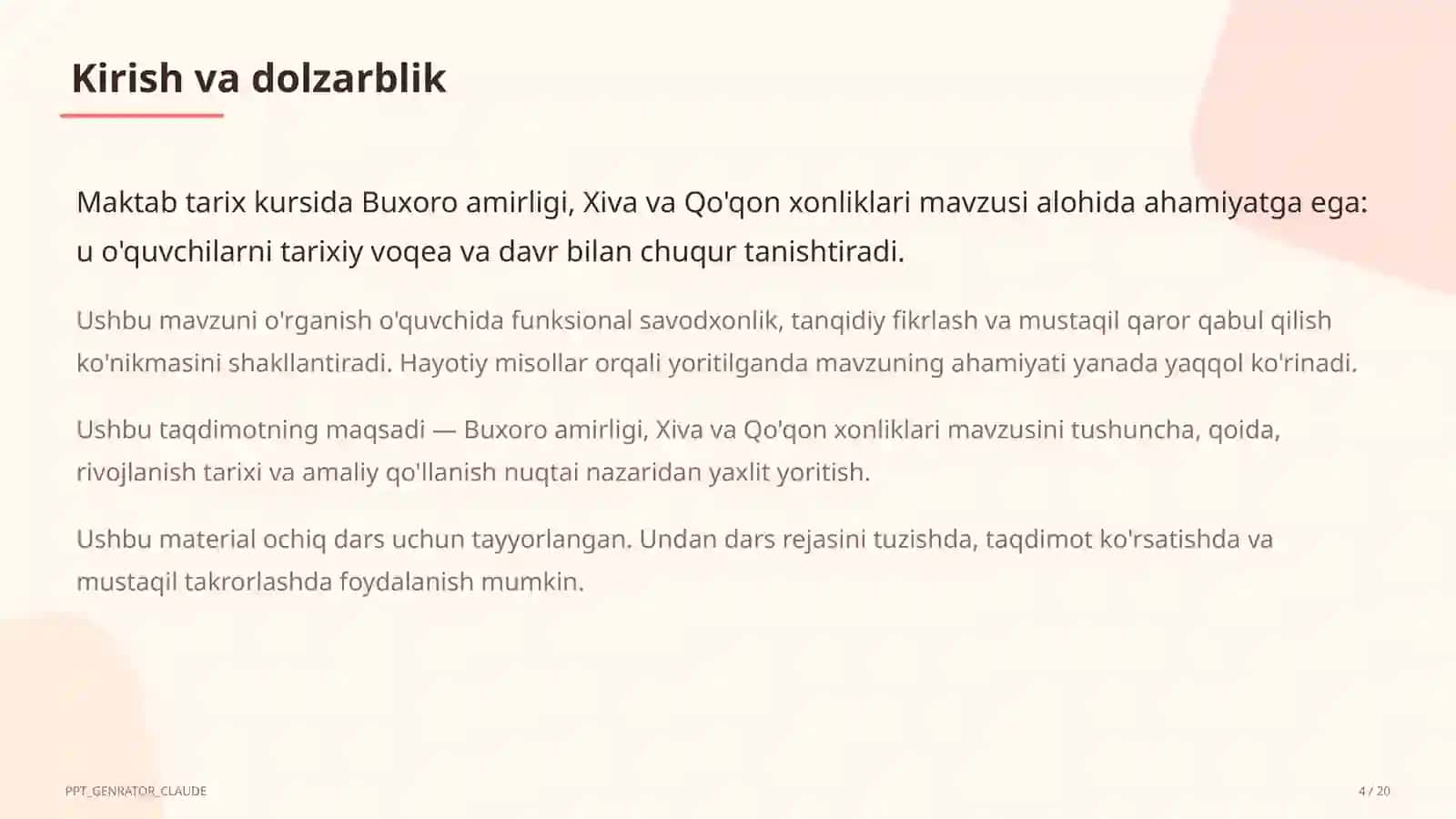 Buxoro amirligi, Xiva va Qo'qon xonliklari (8-sinf) 4